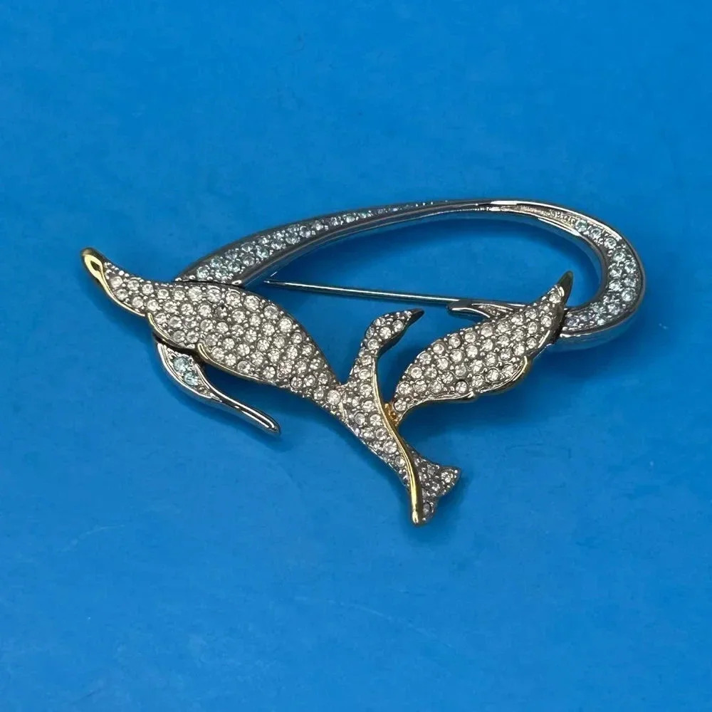 Swarovski Crystal Encrusted 1999 Celebrate the Freedom Dove Dove Pin Brooch